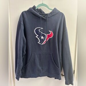 Houston Texans large Reebok blue  Hoodie with Red and Blue Logo